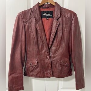 WILSON’S - Vintage burgundy leather jacket